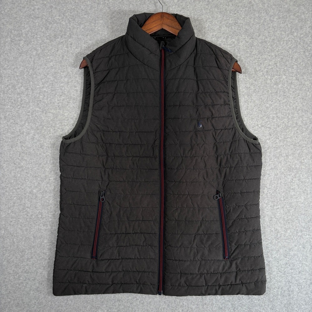 Joules Snug Gilet Vest Bodywarmer Men's Large Grey Quilted Showerproof Puffer